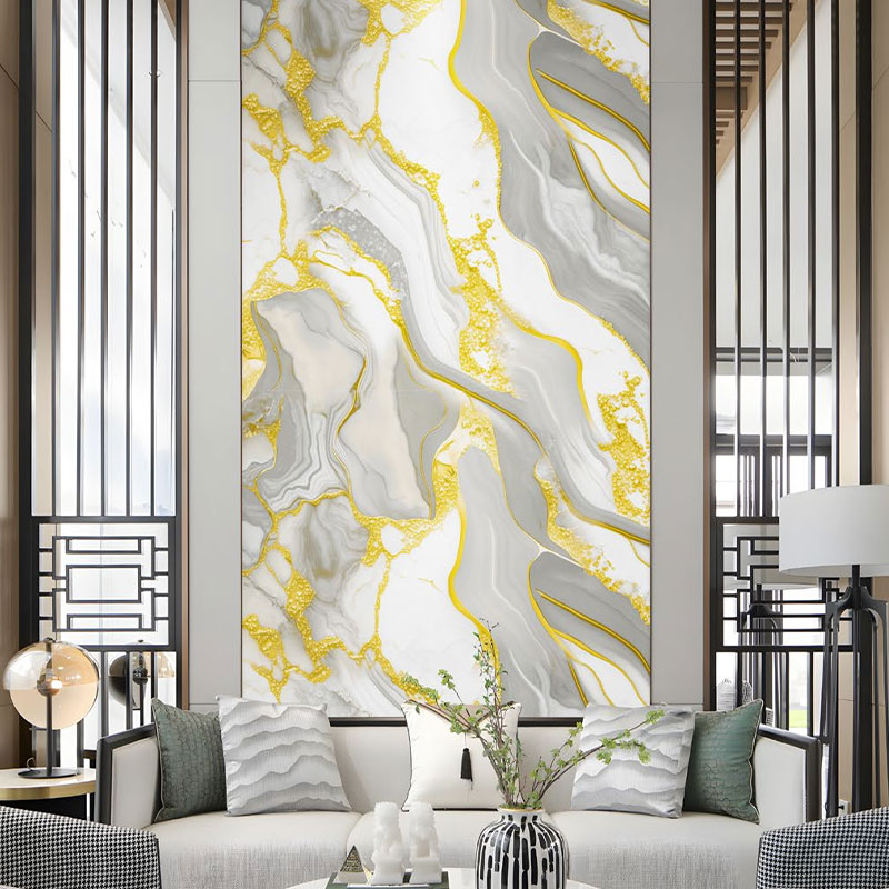 গিল্ডড মার্বেল ওয়াল স্টিকার